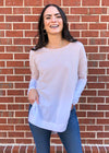 Weekender Pullover Ombre-Oatmeal-Hand In Pocket