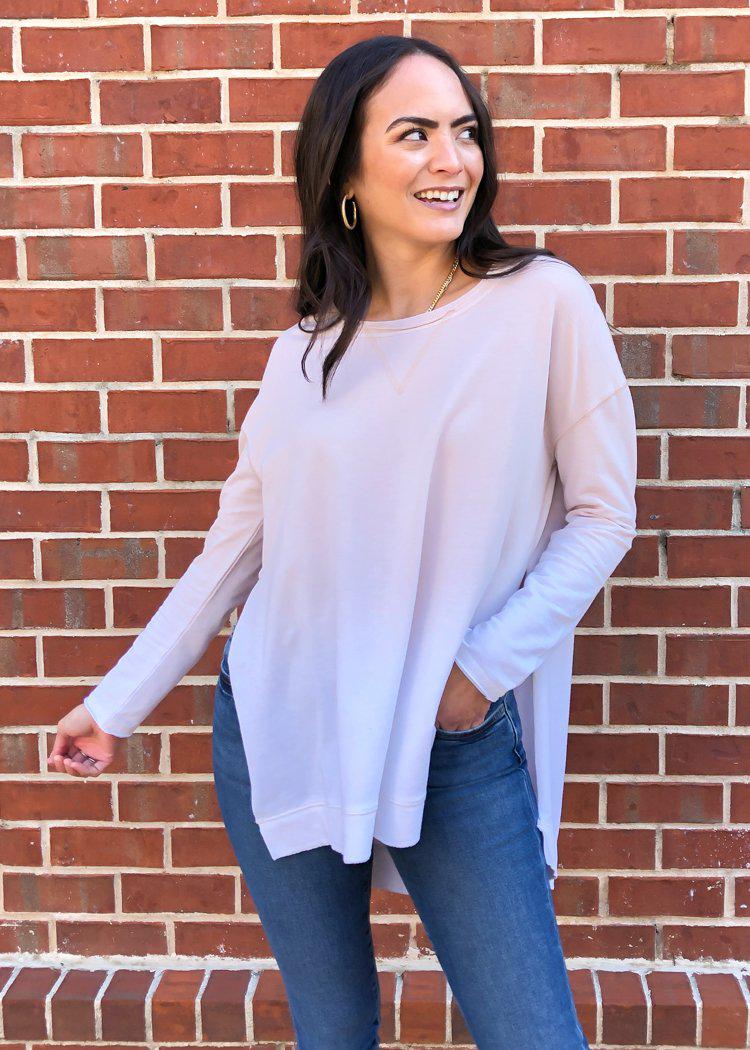 Weekender Pullover Ombre-Oatmeal-Hand In Pocket