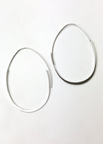 Teardrop Threader Hoops-Silver-Hand In Pocket