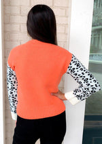 THML Atacama Colorblock Leopard Print Sweater-Hand In Pocket