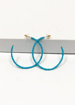 Tropicana Hoops-Turquoise-Hand In Pocket