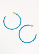 Tropicana Hoops-Turquoise-Hand In Pocket