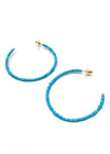 Tropicana Hoops-Turquoise-Hand In Pocket