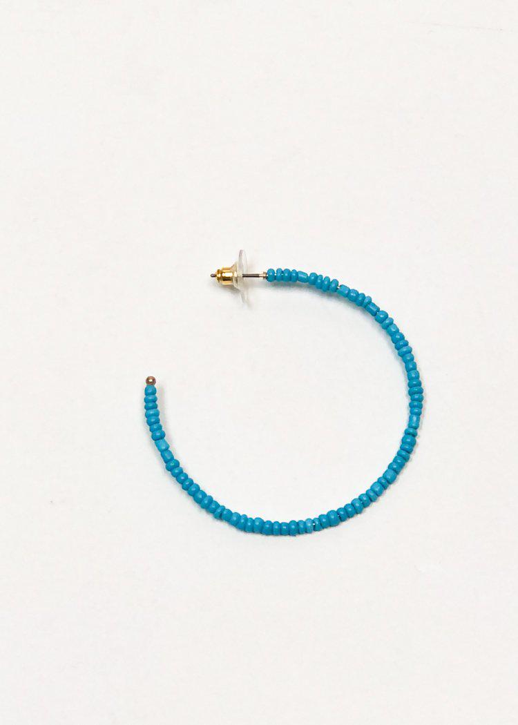 Tropicana Hoops-Turquoise-Hand In Pocket