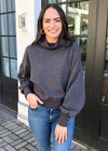 Z Supply Ellis Mock Neck Pullover-Hand In Pocket