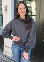 Z Supply Ellis Mock Neck Pullover-Hand In Pocket