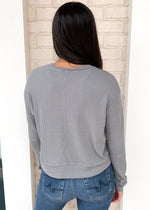 Bobi Essentials Cropped Long Sleeve Thermal-Hand In Pocket