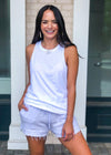 Z Supply White Organic Cotton Muscle Tank-***FINAL SALE***-Hand In Pocket