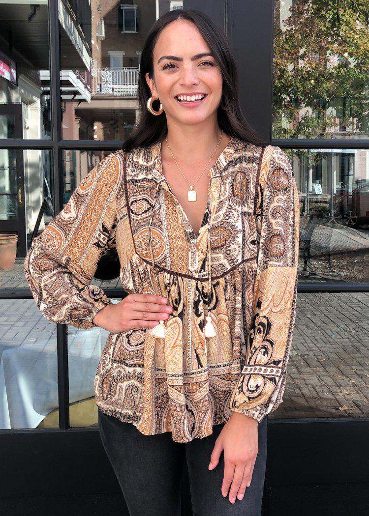 Calabria Peasant Blouse-***FINAL SALE***-Hand In Pocket
