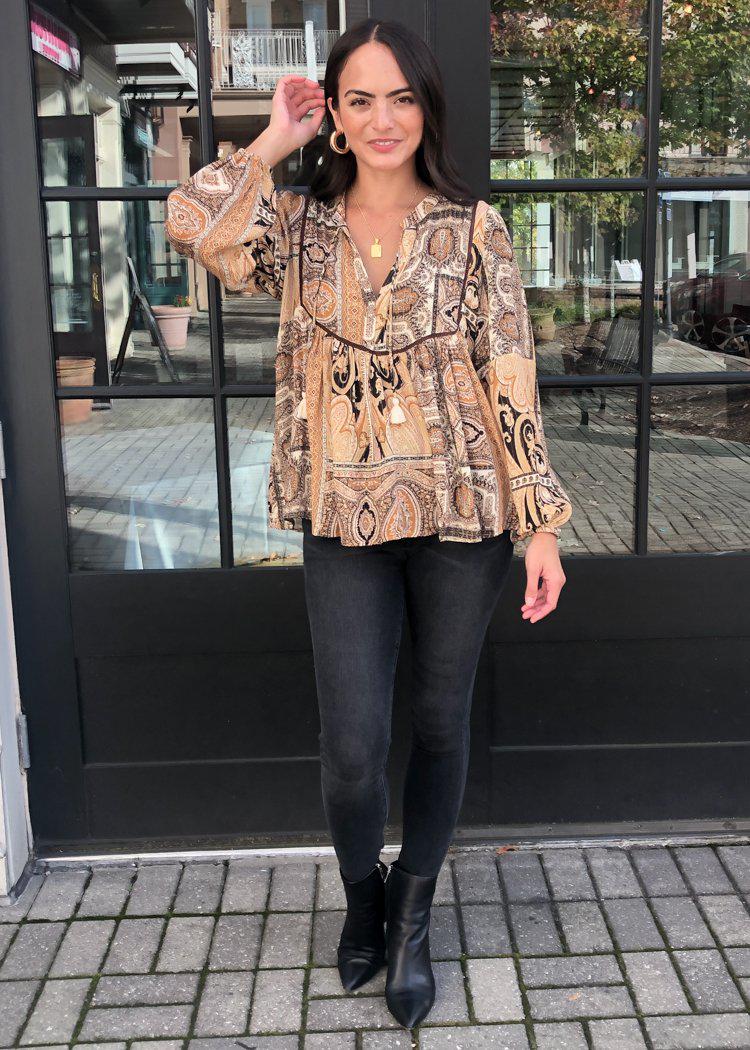 Calabria Peasant Blouse-***FINAL SALE***-Hand In Pocket