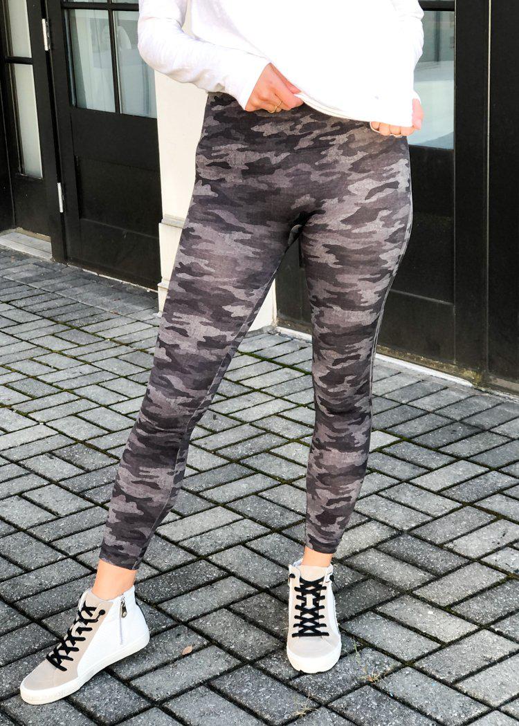 Spanx Look at Me Now High-Rise Camo Leggings -Htr Camo-***FINAL SALE***-Hand In Pocket
