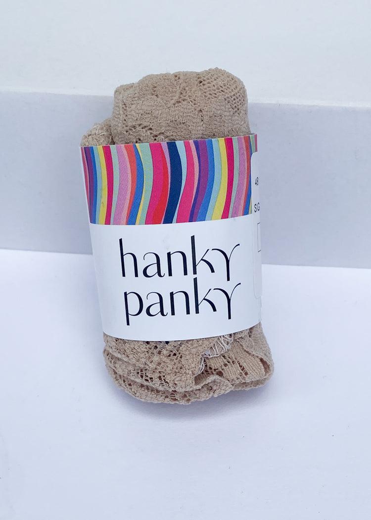 Hanky Panky Signature Lace Original Rise Thong - Chai-Hand In Pocket