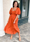 ASTR the Label Arizona Puff Sleeve Open Back Dress-***FINAL SALE***-Hand In Pocket