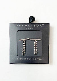Bar and Chain Earring - Silver-***FINAL SALE***-Hand In Pocket