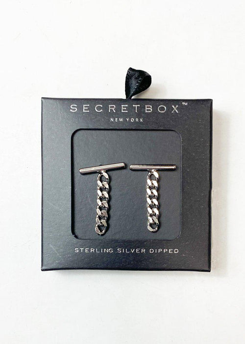 Bar and Chain Earring - Silver-***FINAL SALE***-Hand In Pocket