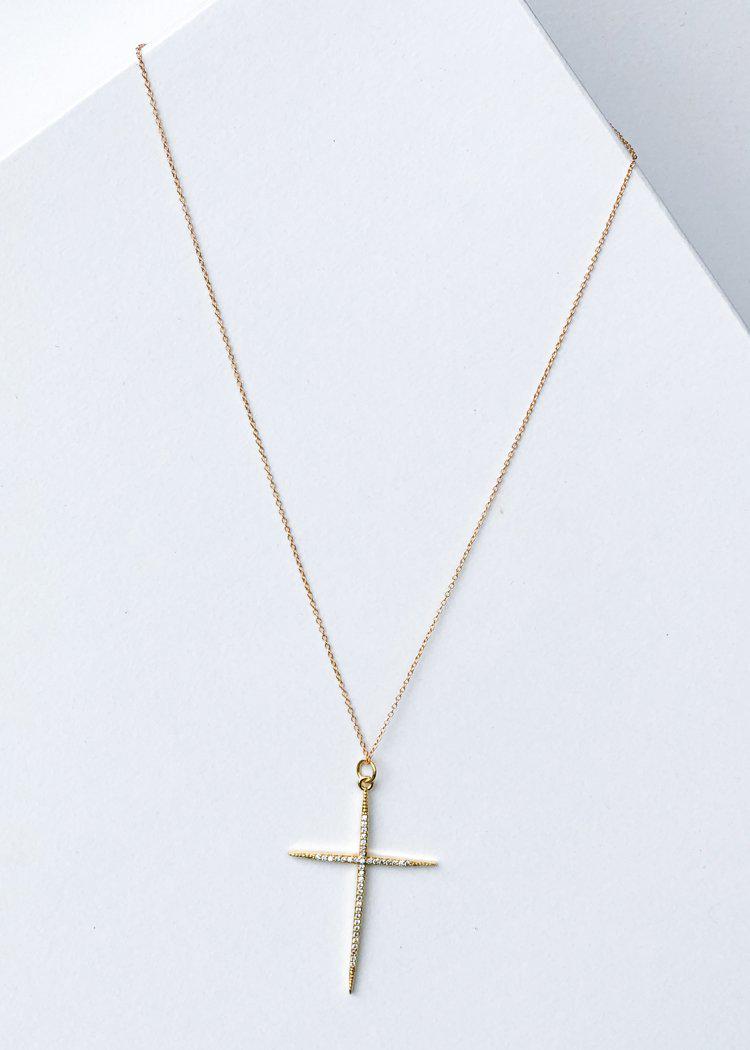 Bracha Everlasting Cross Necklace - Gold-Hand In Pocket