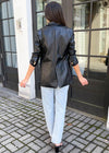 Marseille Faux Leather Blazer-***FINAL SALE***-Hand In Pocket