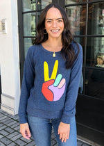 Chaser Peace Fingers Sweatshirt-Hand In Pocket