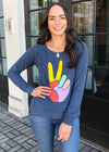 Chaser Peace Fingers Sweatshirt-Hand In Pocket