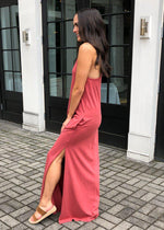 Bobi Racerback Tank Maxi Dress- Canyon-Hand In Pocket