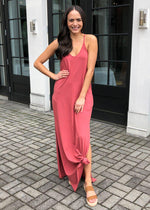 Bobi Racerback Tank Maxi Dress- Canyon-Hand In Pocket