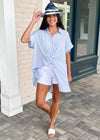 Harper Button Down Tunic/Dress -Lt. Chambray-Hand In Pocket