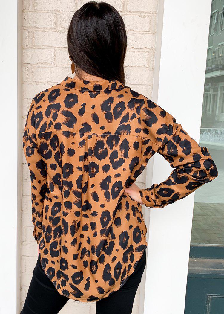 Karlie Jasmine Leopard Print Utility Blouse ***FINAL SALE***-Hand In Pocket