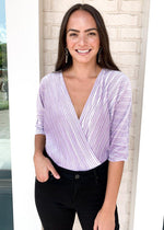 Karlie Short Sleeve Velvet Bodysuit ***FINAL SALE***-Hand In Pocket