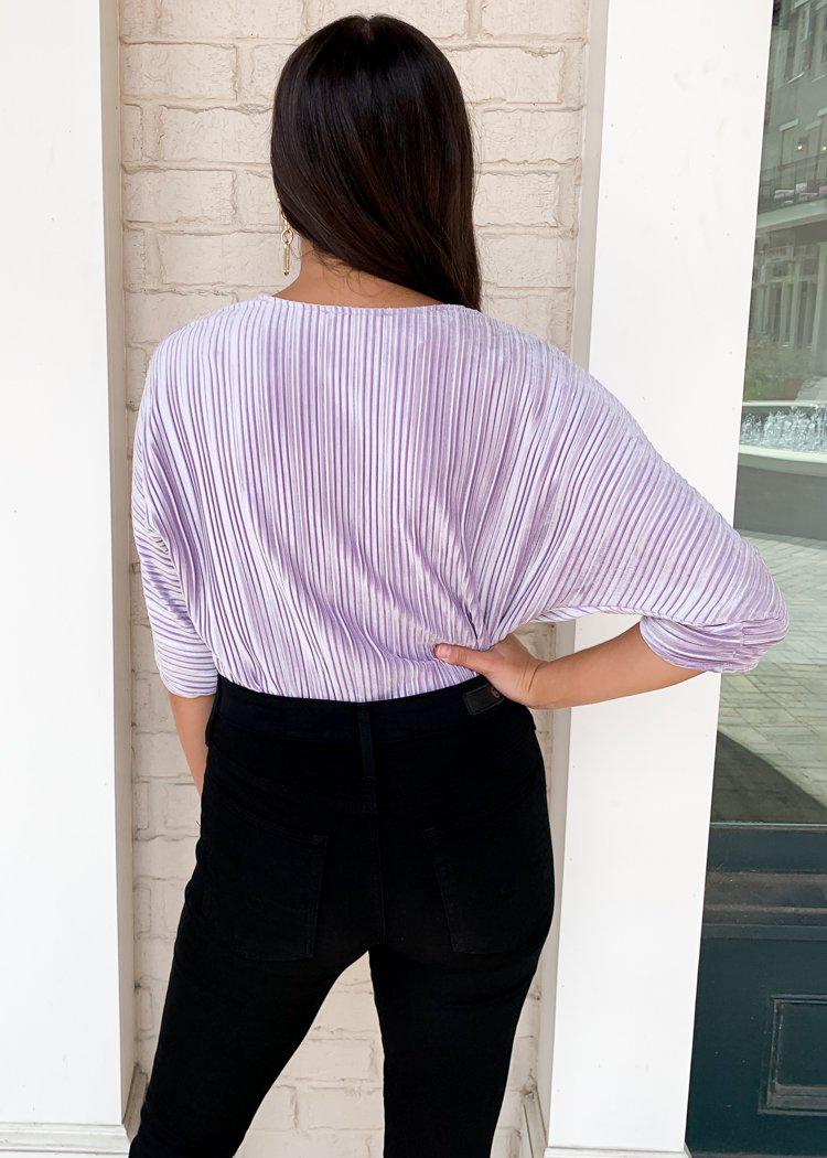 Karlie Short Sleeve Velvet Bodysuit ***FINAL SALE***-Hand In Pocket
