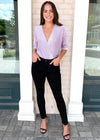 Karlie Short Sleeve Velvet Bodysuit ***FINAL SALE***-Hand In Pocket