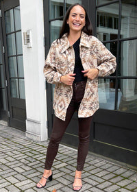 Emmie Aztec Button Down Long Sleeve Jacket ***FINAL SALE***-Hand In Pocket