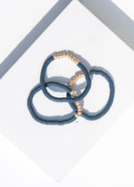Medocino Stretch Beaded Bracelet Set of 3 - Navy-Hand In Pocket