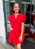 Zicatela Ruffle Trim Gauze Dress-***FINAL SALE***-Hand In Pocket