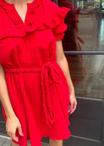 Zicatela Ruffle Trim Gauze Dress-***FINAL SALE***-Hand In Pocket