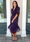 Karlie Timber "Snake Print" Puff Sleeve Tiered Midi Dress-***FINAL SALE***-Hand In Pocket