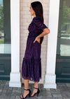 Karlie Timber "Snake Print" Puff Sleeve Tiered Midi Dress-***FINAL SALE***-Hand In Pocket
