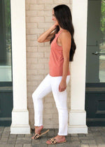 Z Supply Desert Sand Organic Cotton Muscle Tank-Hand In Pocket