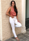 Z Supply Desert Sand Organic Cotton Muscle Tank-Hand In Pocket
