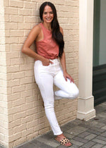 Z Supply Desert Sand Organic Cotton Muscle Tank-Hand In Pocket