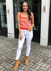525 America Gingham Sweater Tank-Hand In Pocket