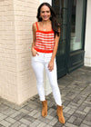 525 America Gingham Sweater Tank-Hand In Pocket