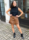 Avignon Pleated Belted Skirt-Hand In Pocket