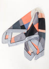 Color block chic scarf - coral-Hand In Pocket