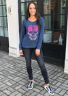 Chaser Leopard Skull Sweatshirt-Hand In Pocket