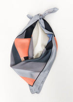 Color block chic scarf - coral-Hand In Pocket