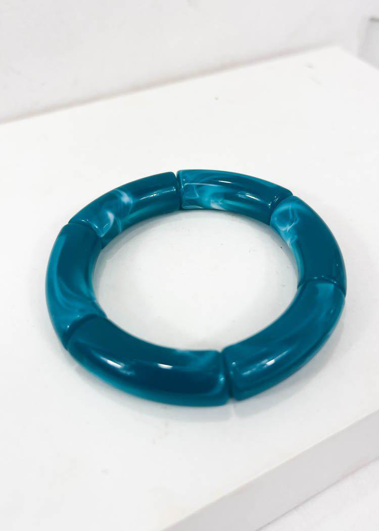 Alto Stretch Stack Bracelet-Teal-Hand In Pocket