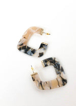 Itza Acrylic Hoops- Beige-Hand In Pocket