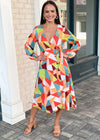 Ardmore Geo Print Wrap Dress***FINAL SALE***-Hand In Pocket