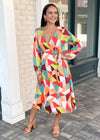 Ardmore Geo Print Wrap Dress***FINAL SALE***-Hand In Pocket