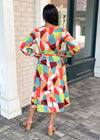 Ardmore Geo Print Wrap Dress***FINAL SALE***-Hand In Pocket